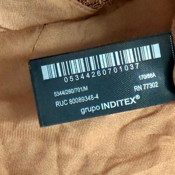 ZARA 2025 Collection | NEW Tan Lace Slip Midi Dress Medium Dainty Coquette Fem - Picture 11 of 12